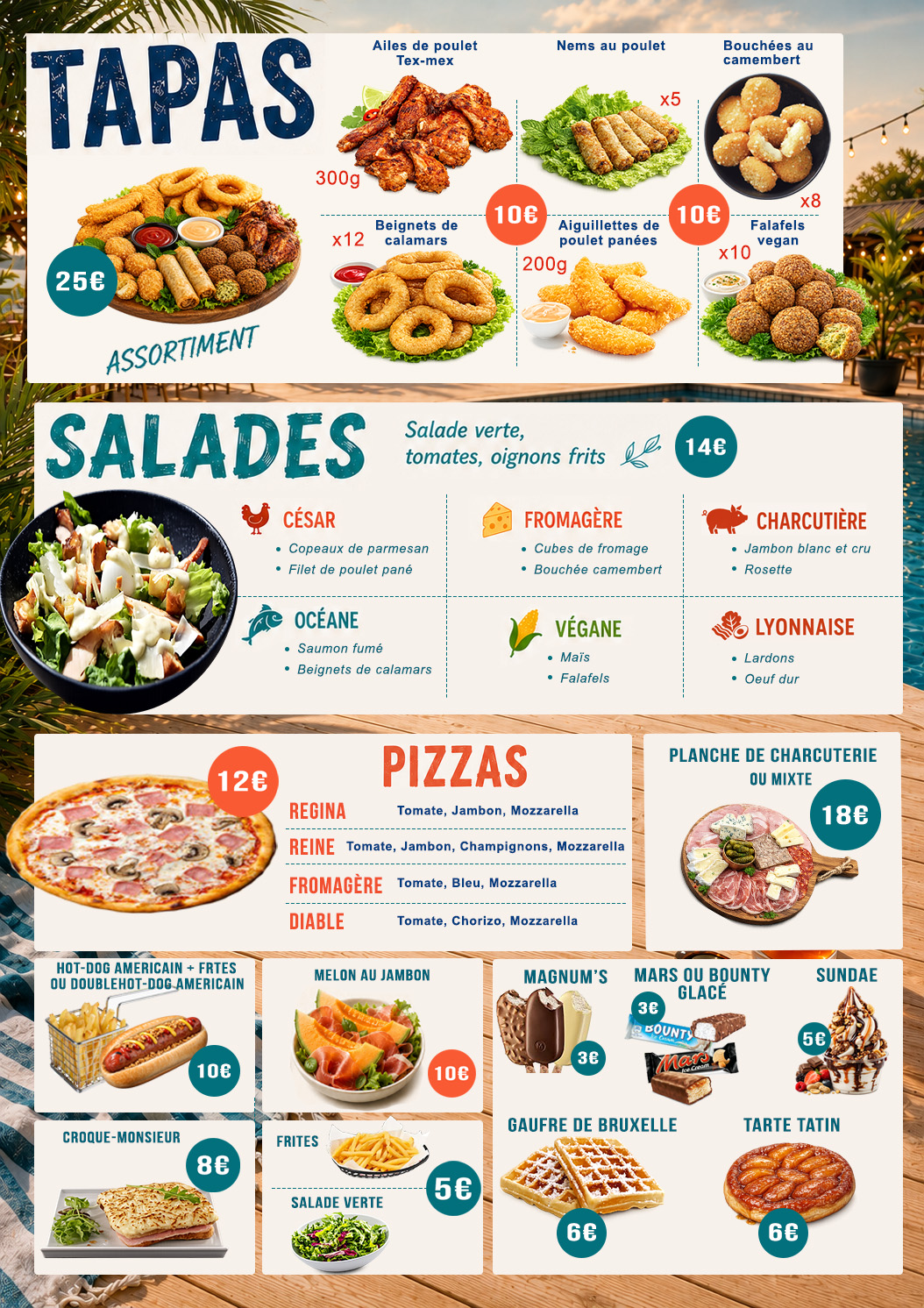Le snack est ouvert tout l'été